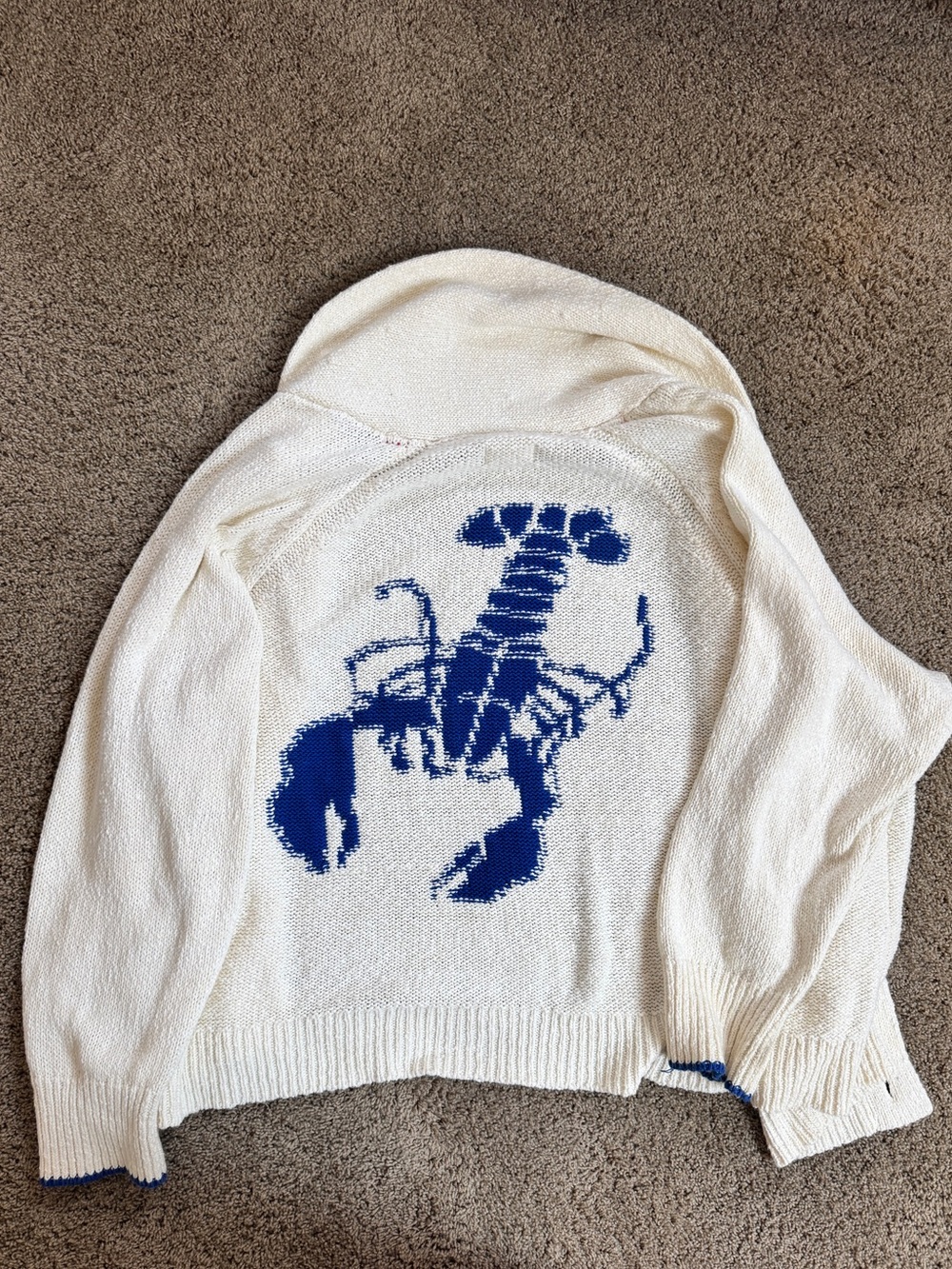 Maeve Lobster Cardigan Sweater by Anthropologie 3X - Picture 3 of 4